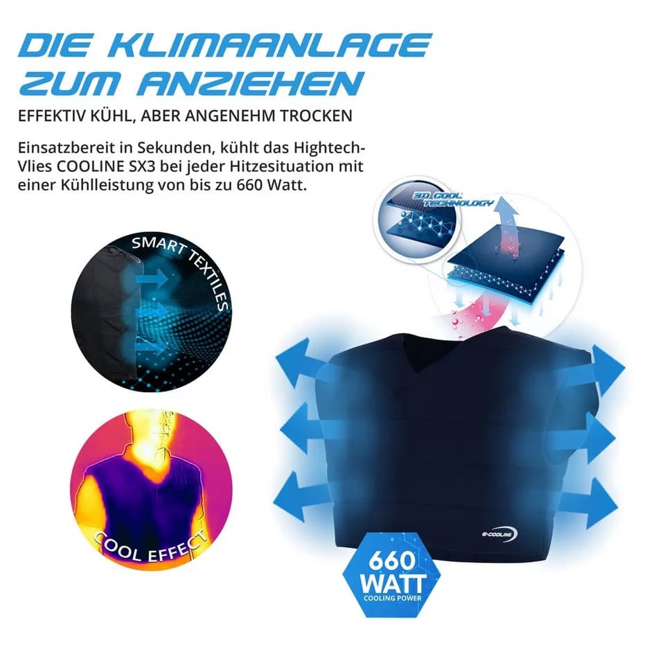 E.COOLINE Powercool SX3 Funktionsweste - Thumbnail 6