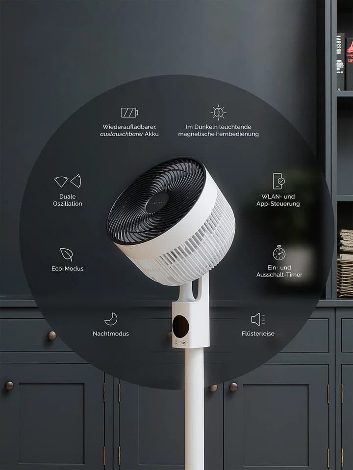 Meaco Sefte 10 Pro Akku-Standventilator - Thumbnail 2