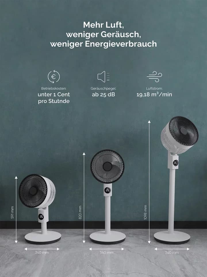 Meaco Sefte 10 Pro Akku-Standventilator - Thumbnail 3